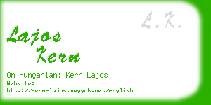 lajos kern business card